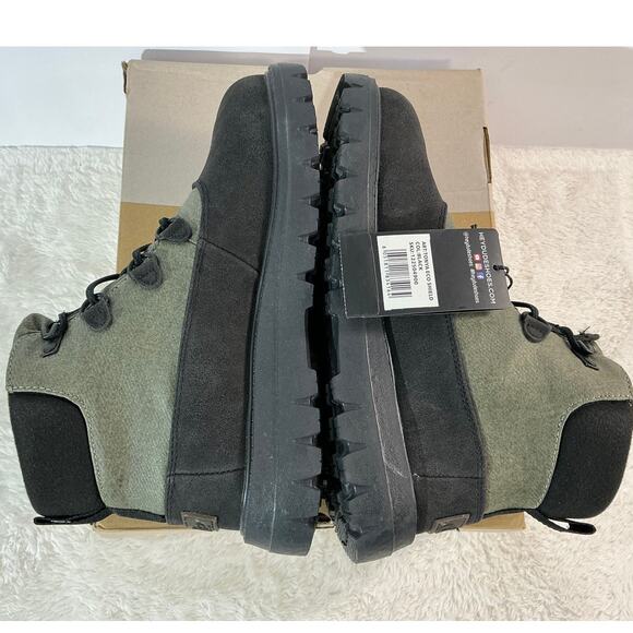 Hey Dude Tonya Eco Shield Boots Black Olive Mens 8 New in Box Water Resistant